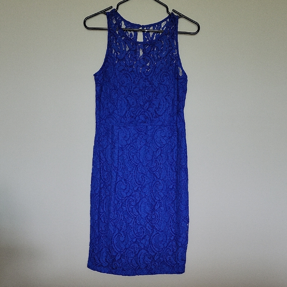 Ricki's Brand Elegant Royal Blue Lined Lace Dress